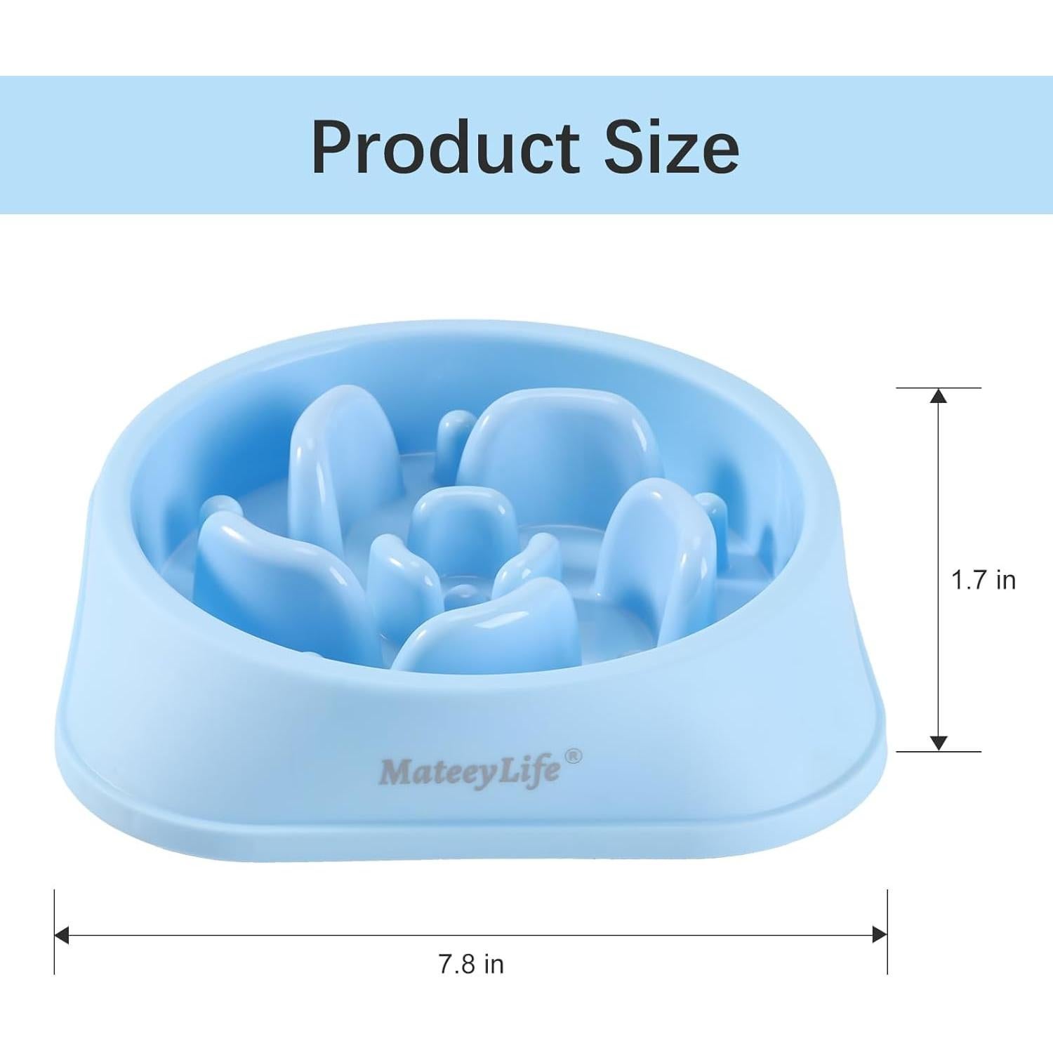 MateeyLife Tazones para Perros 2PCS Alimentación Lenta