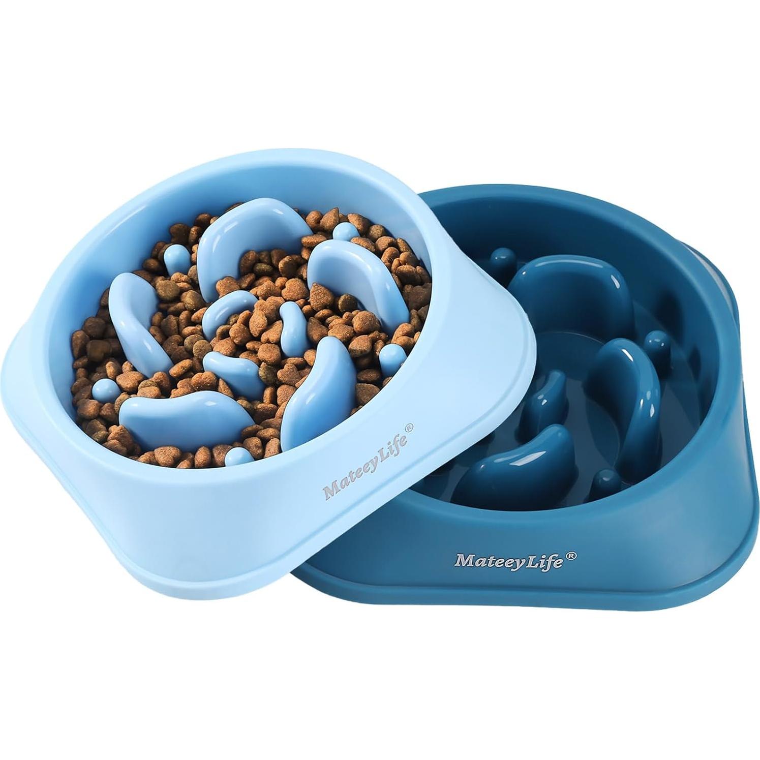 MateeyLife Tazones para Perros 2PCS Alimentación Lenta