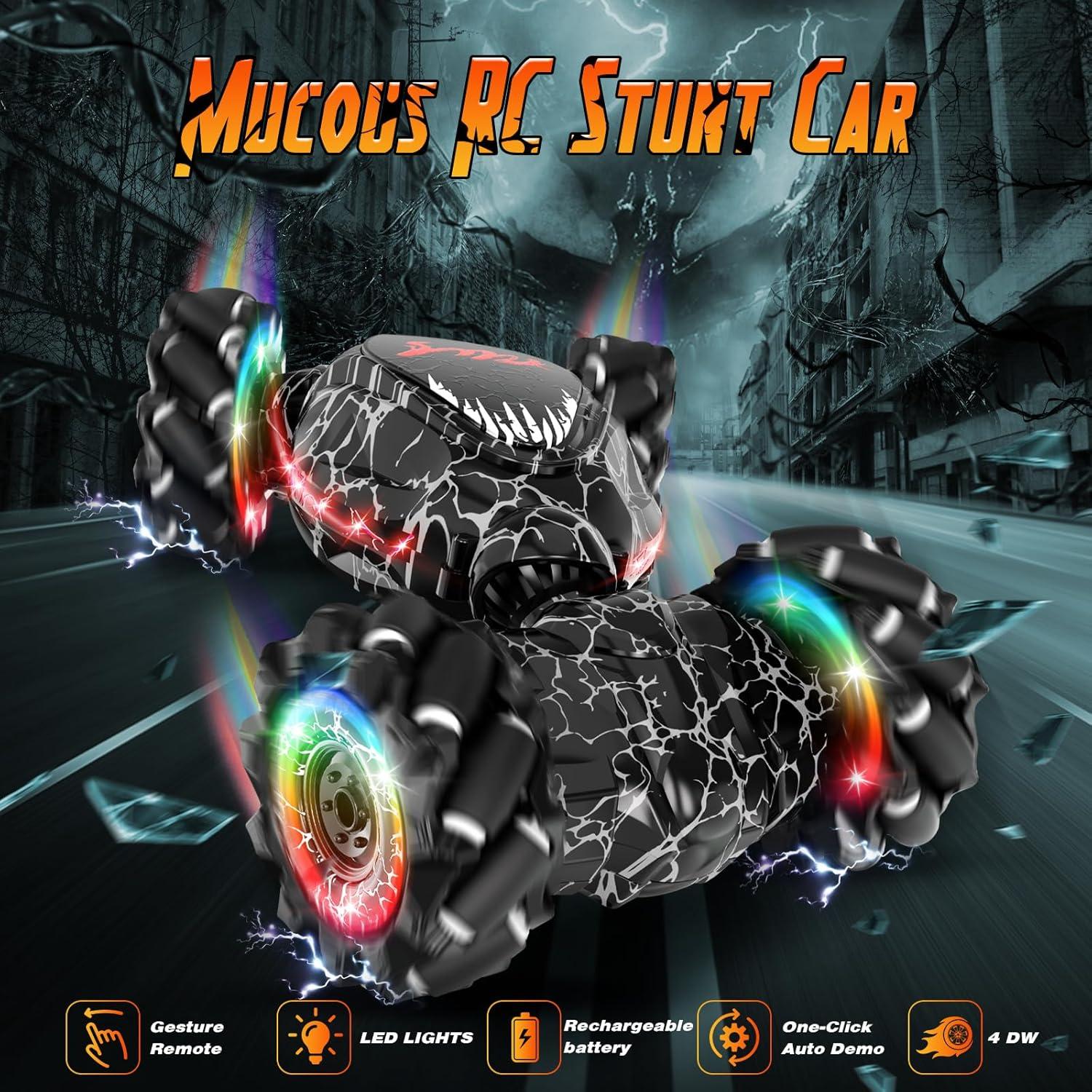 Coche Acrobático RC OSIMILY 4WD LED 500mAh Todo Terreno