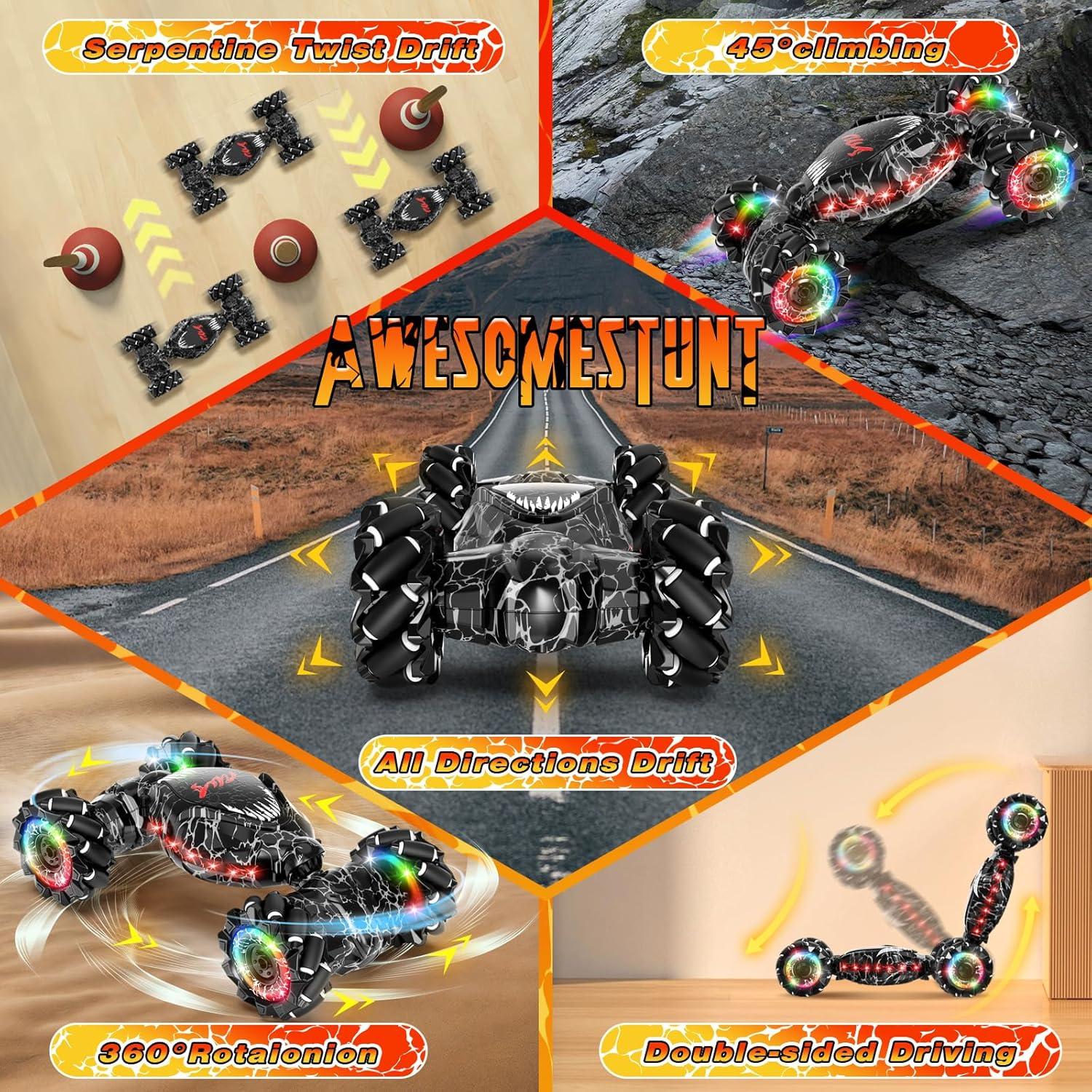 Coche Acrobático RC OSIMILY 4WD LED 500mAh Todo Terreno