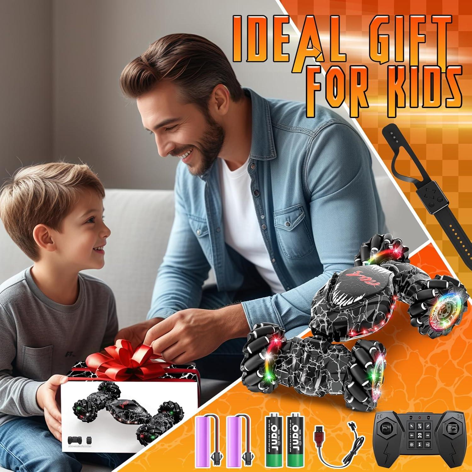 Coche Acrobático RC OSIMILY 4WD LED 500mAh Todo Terreno