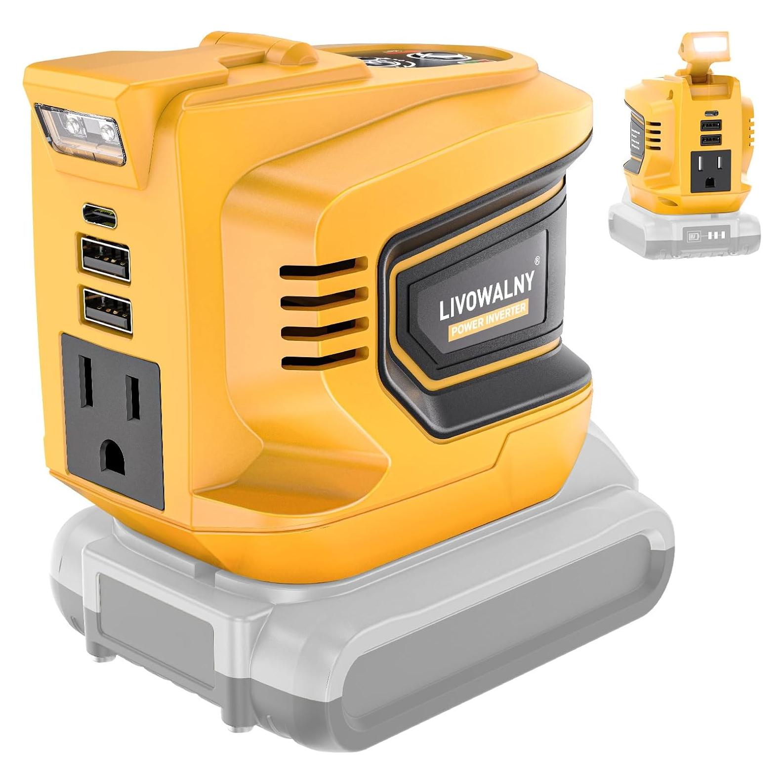 Inversor de Potencia 200W LIVOWALNY DC 20V a AC 110V