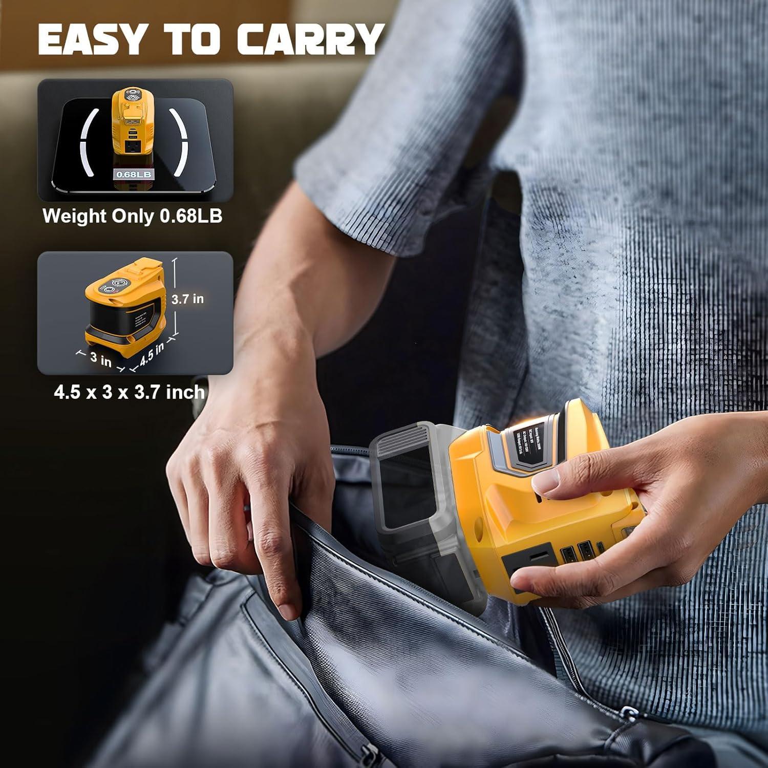 Inversor de Potencia 200W LIVOWALNY DC 20V a AC 110V