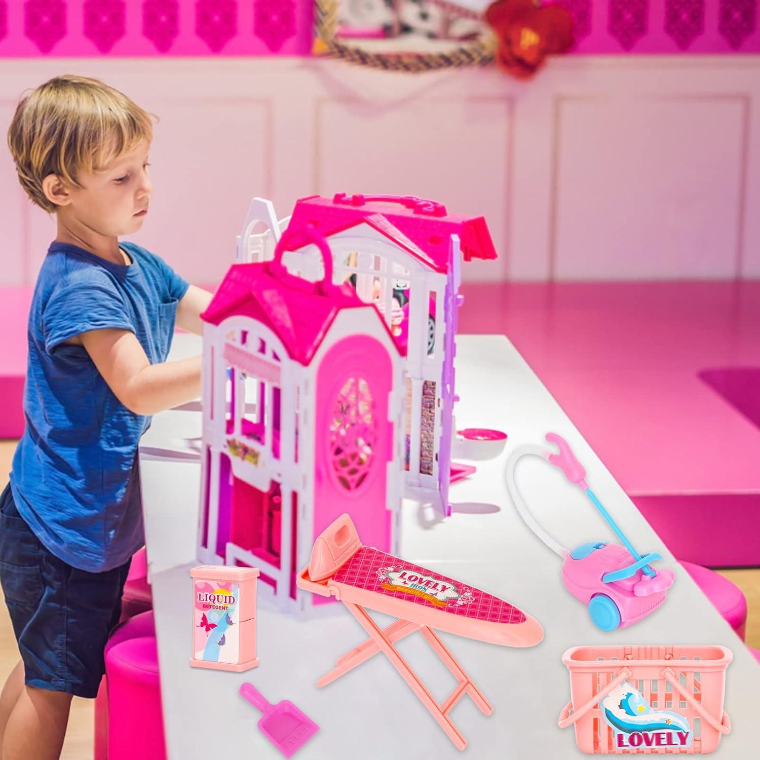 SOTOGO 18 Piezas Accesorios de Limpieza para Casa de Muñecas