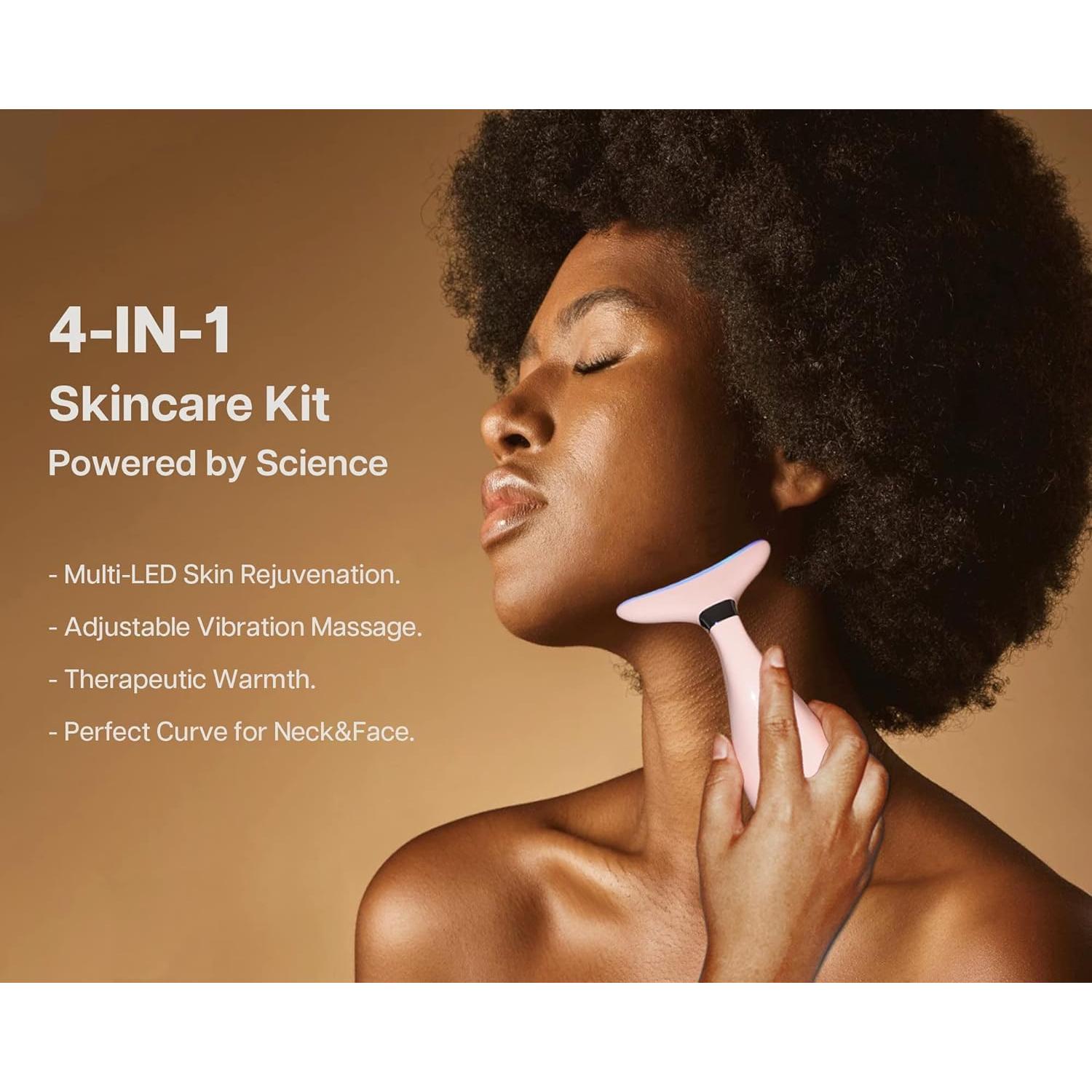 Masajeador Facial VRAIKO LILY Rosa con Calor y Vibración