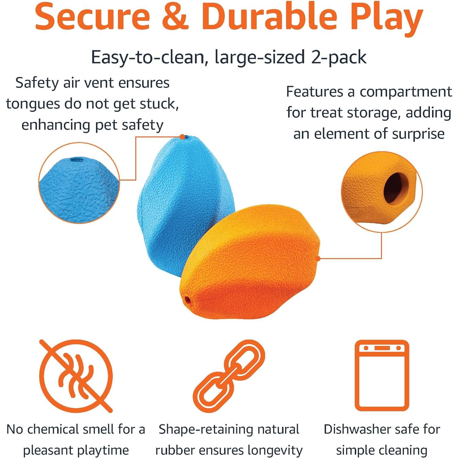 Juguete de Masticar para Perros Amazon Basics Grande 2-Pack