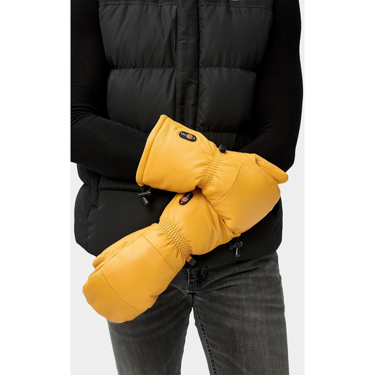 Mitones Calentados ORORO de Cuero Unisex - Batería 7.4V