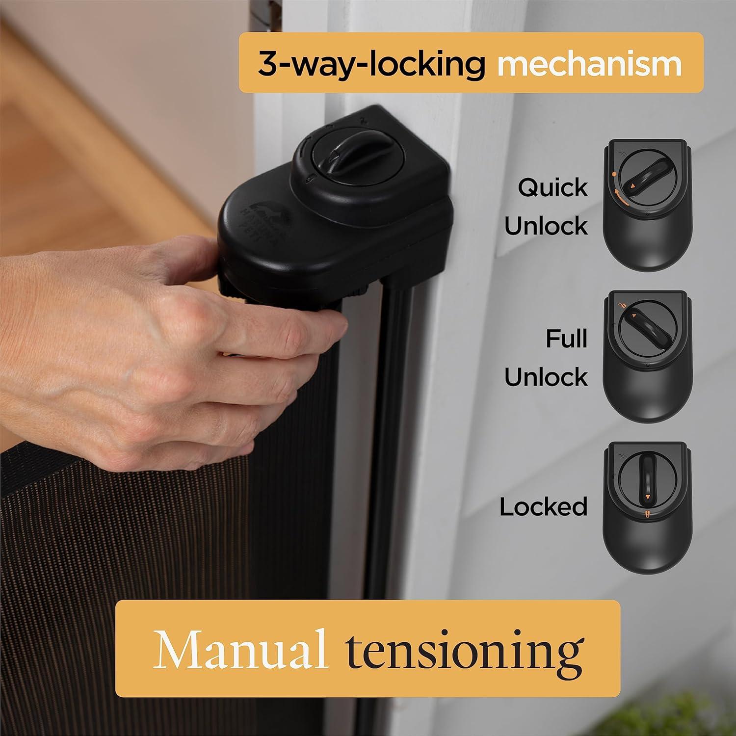 Puerta Retráctil Hakuna Pets 92.9 cm x 180.3 cm Negra