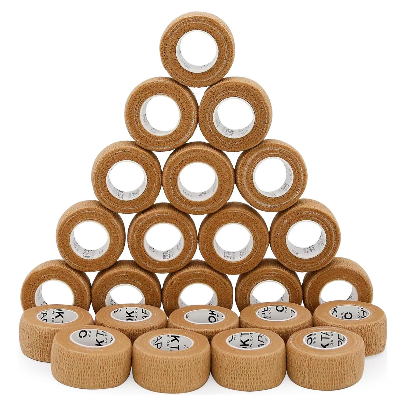 Venda Cohesiva Autoadhesiva OK TAPE 24 Rollos 2.5 cm x 4.5 m Beige