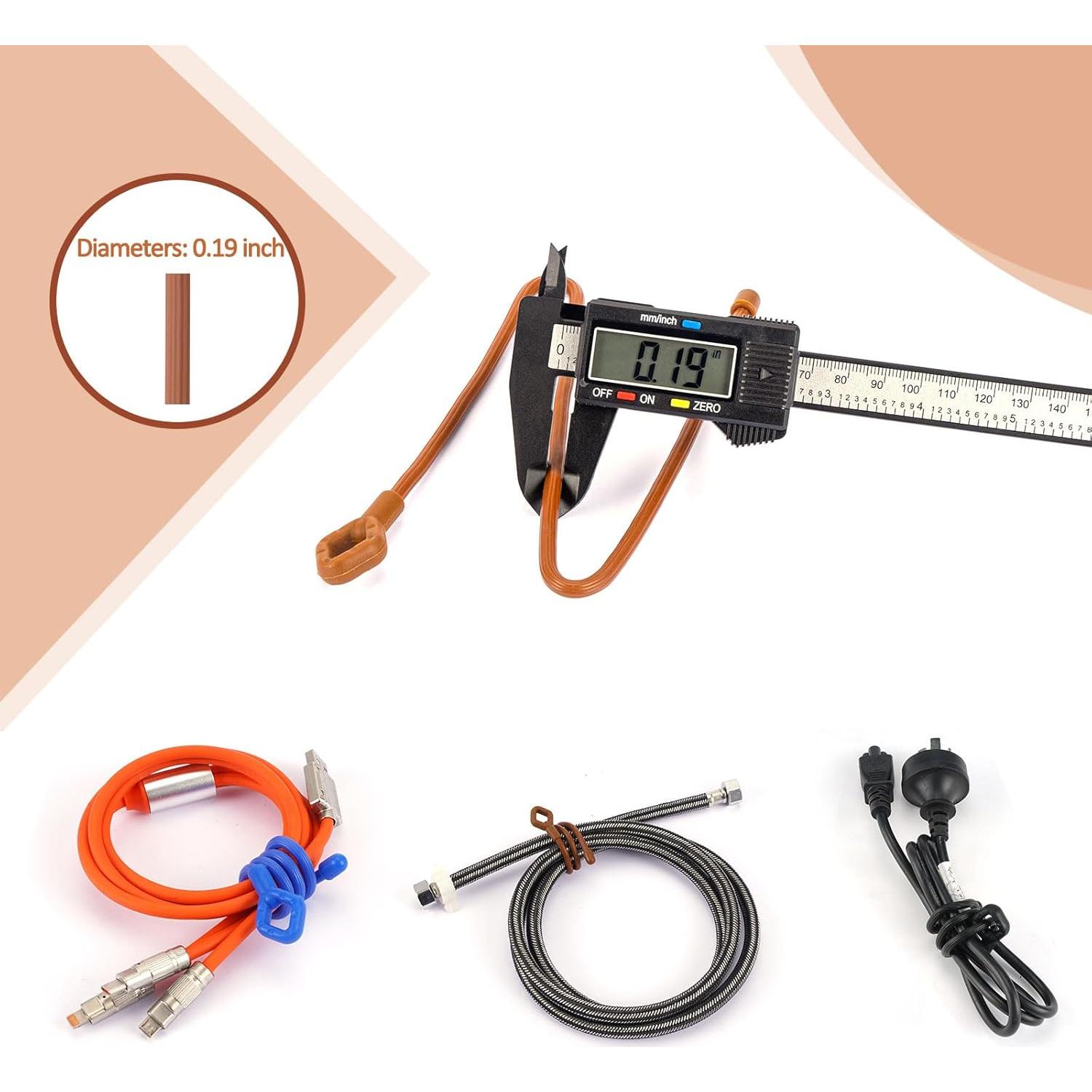 Ataduras de Torcer OCTOXEQA 24PK Silicona Marrón 15-45cm