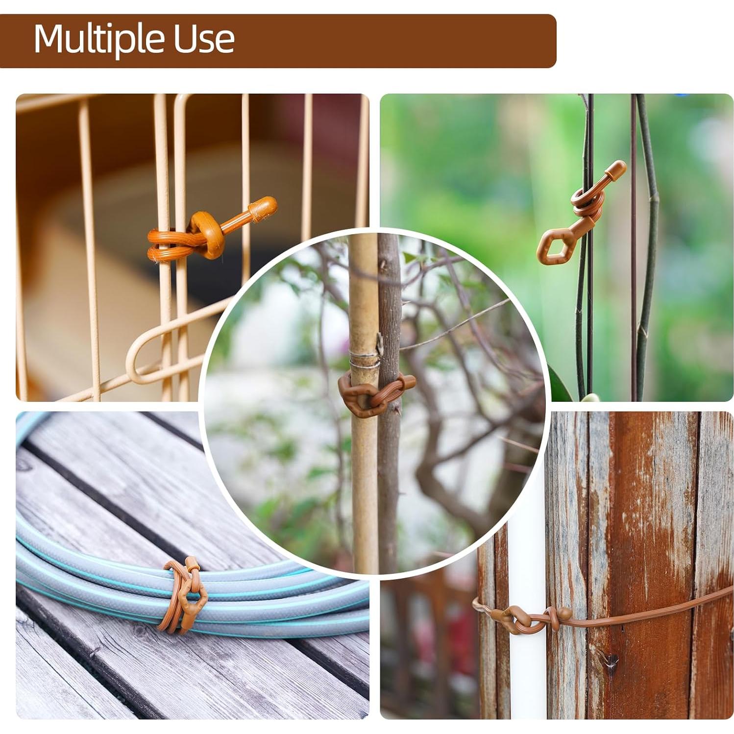 Ataduras de Torcer OCTOXEQA 24PK Silicona Marrón 15-45cm