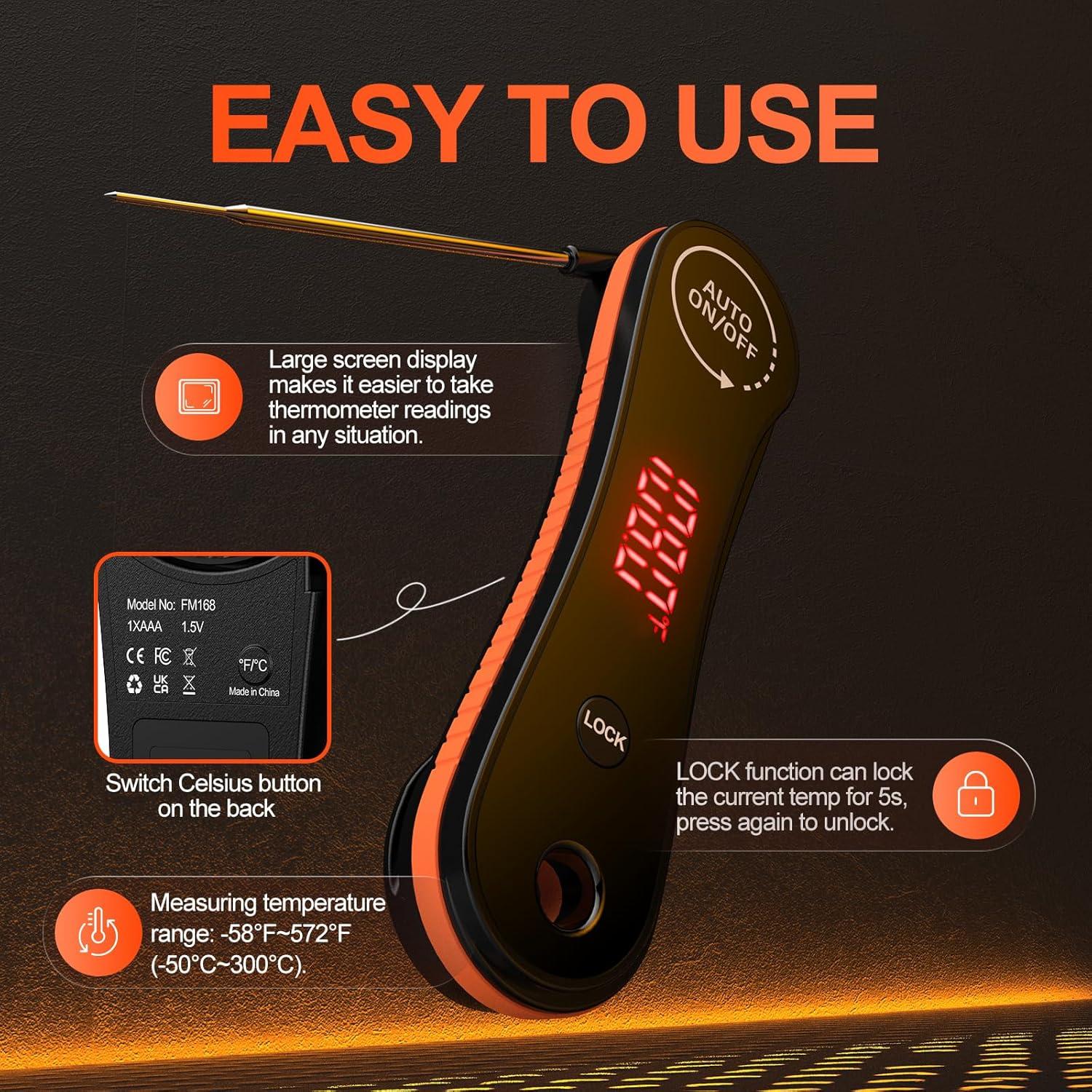 Termómetro Digital de Carne Finemold FM168 - Precisión ±0.3°C