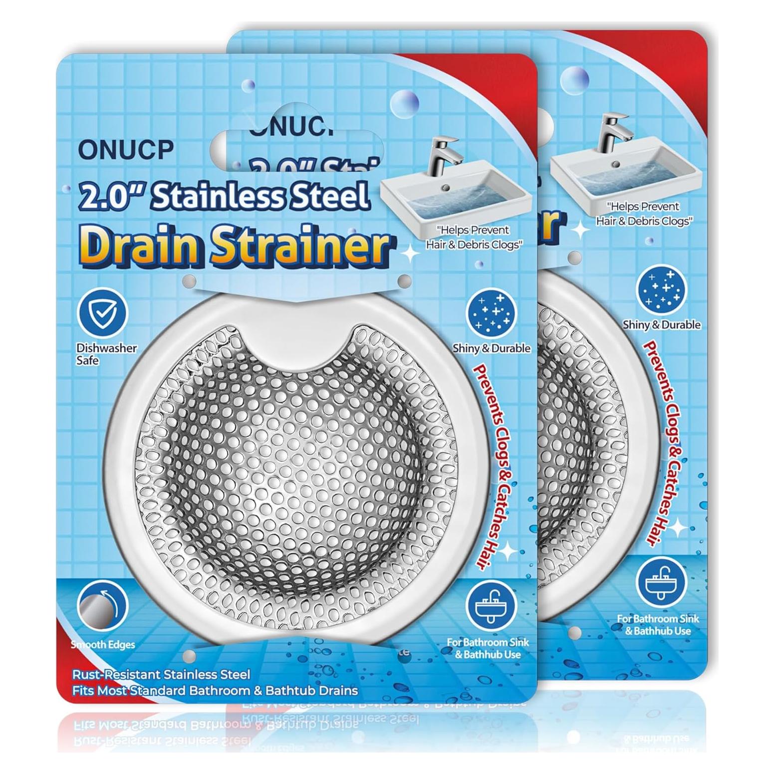 Colador de Drenaje de Acero Inoxidable ONUCP 2" - 2 Piezas