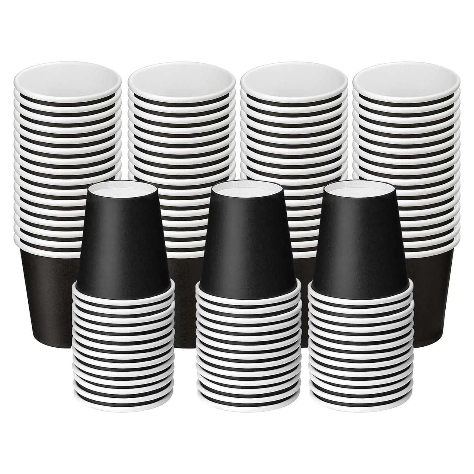 Vasos Desechables de Papel 4 Oz 100 Unidades Summark Negros