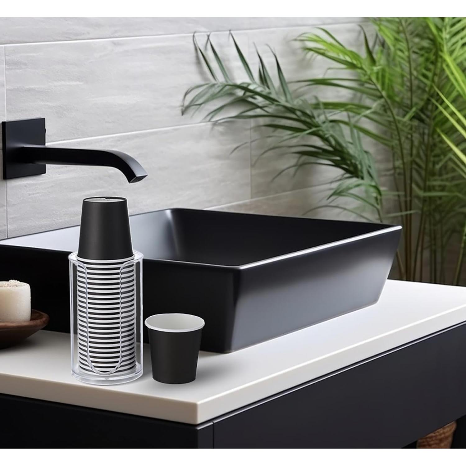 Vasos Desechables de Papel 4 Oz 100 Unidades Summark Negros