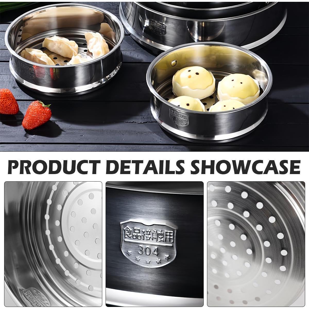 Rejilla de Vapor Redonda Acero Inoxidable 16 cm LNQ LUNIQI