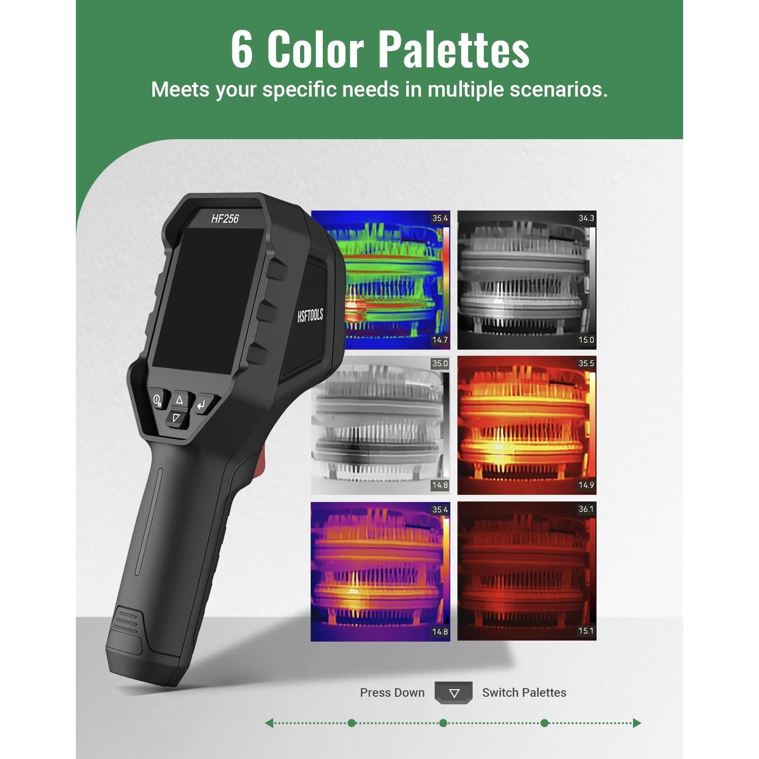 Cámara Térmica HSFTOOLS HF256, 256x192, LCD 3.2", 16GB