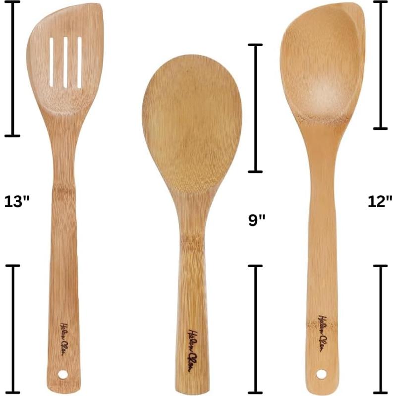 Juego de Utensilios de Cocina de Bambú Helen's Asian Kitchen 3 Pzas
