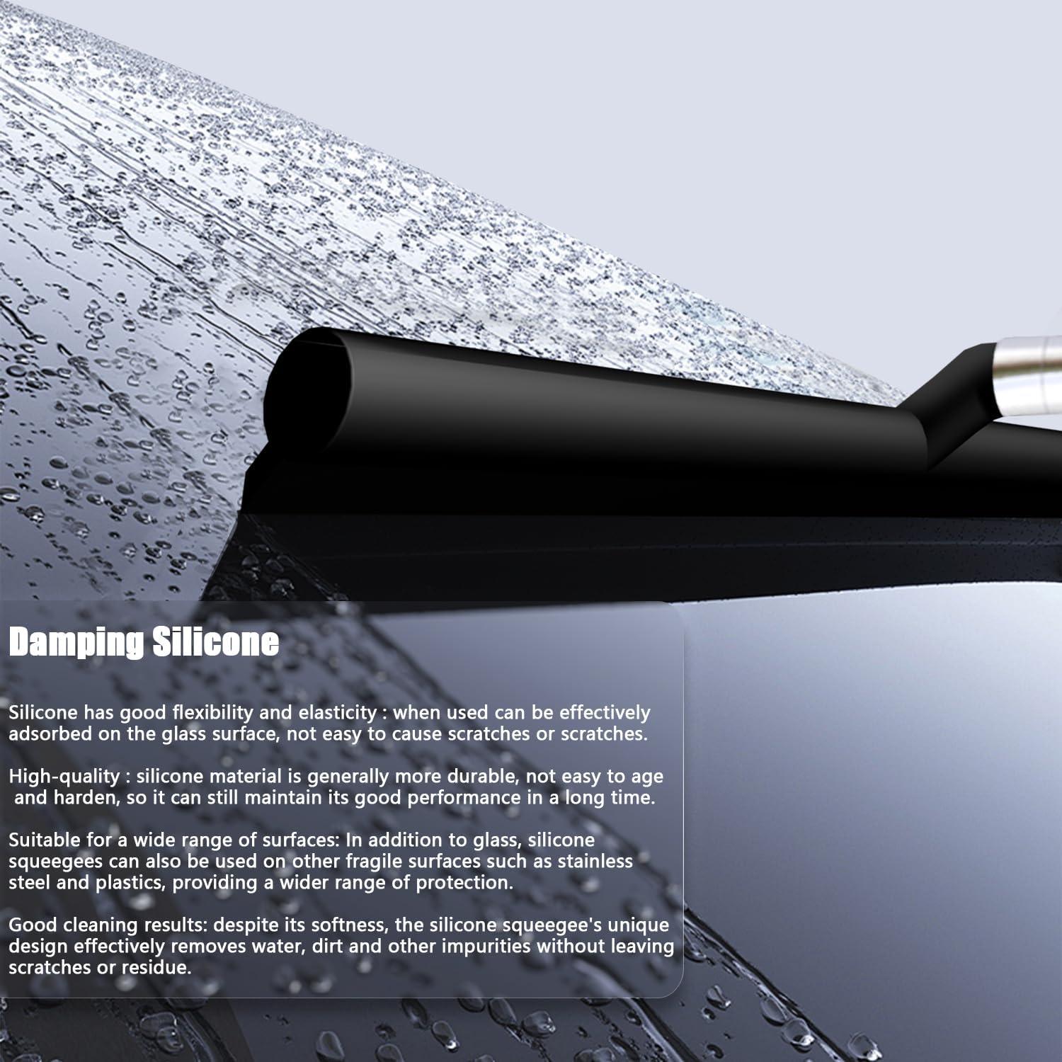 Limpiaparabrisas de Ducha Telescópico LORESJOY 120 cm Negro