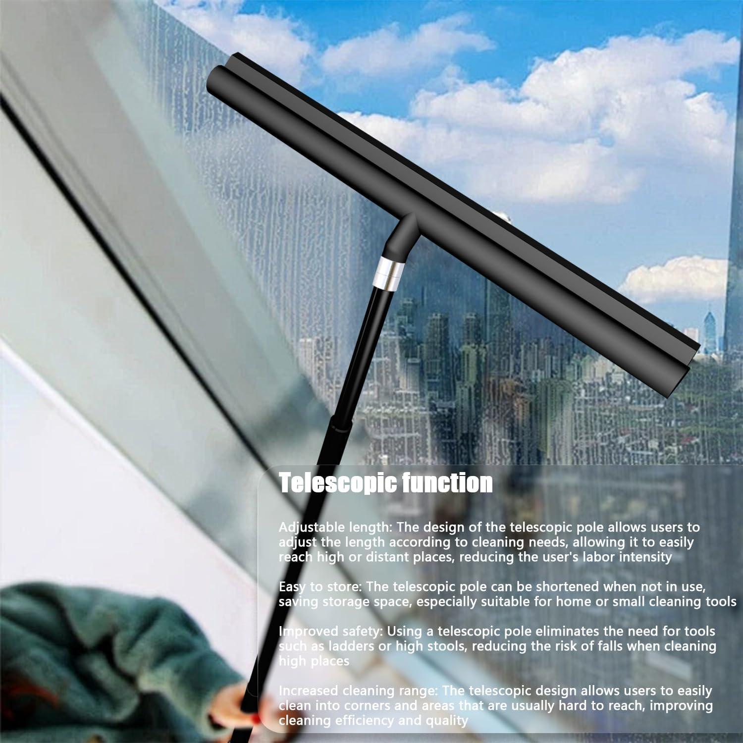 Limpiaparabrisas de Ducha Telescópico LORESJOY 120 cm Negro