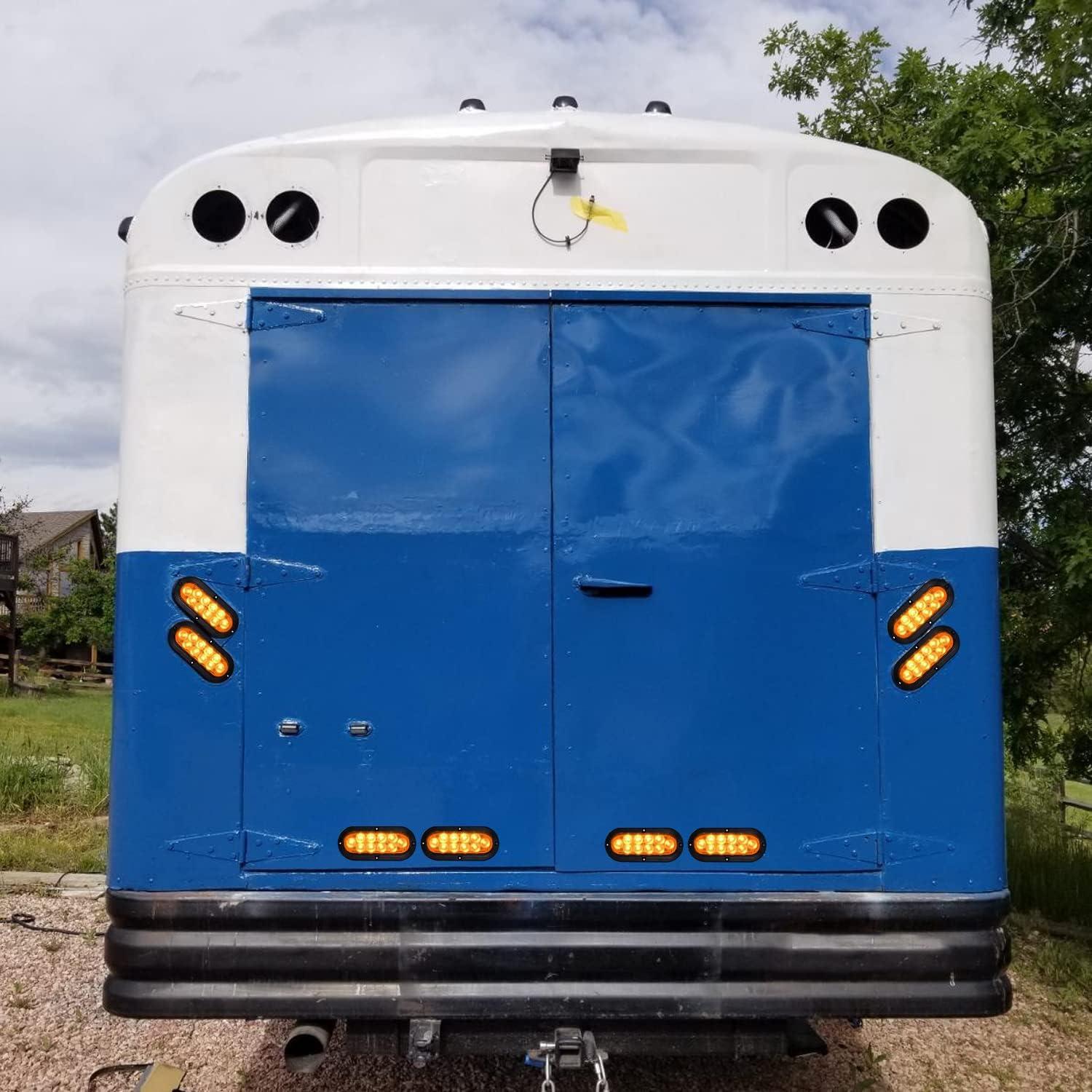 Luces LED Traseras Ovaladas Nilight 6" Ámbar 2 Pcs Impermeables