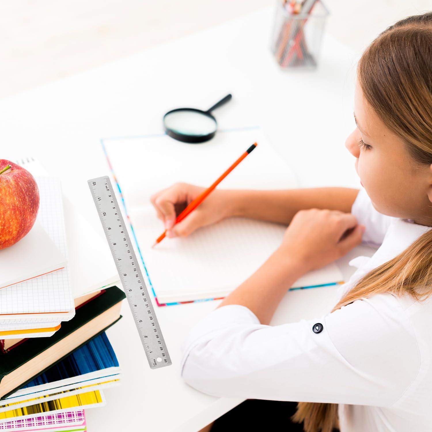 Regla de Acero Inoxidable Herald 30.5 cm Antideslizante