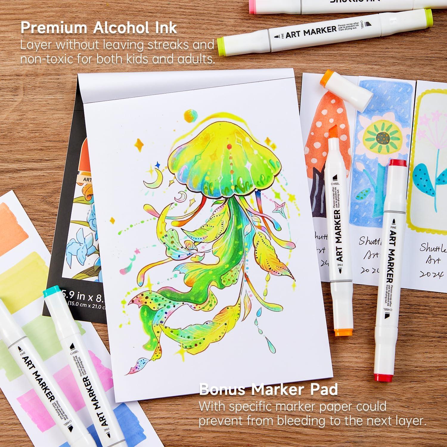 Marcadores de Arte Shuttle Art 172 Colores Doble Punta