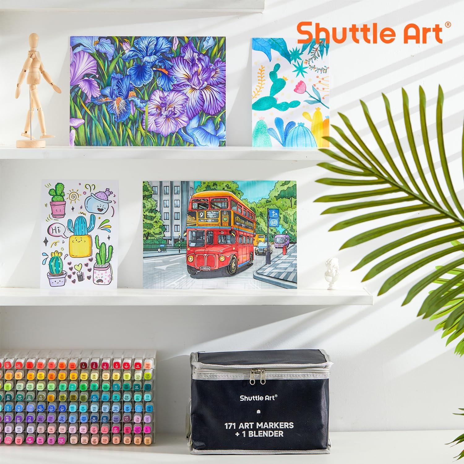 Marcadores de Arte Shuttle Art 172 Colores Doble Punta