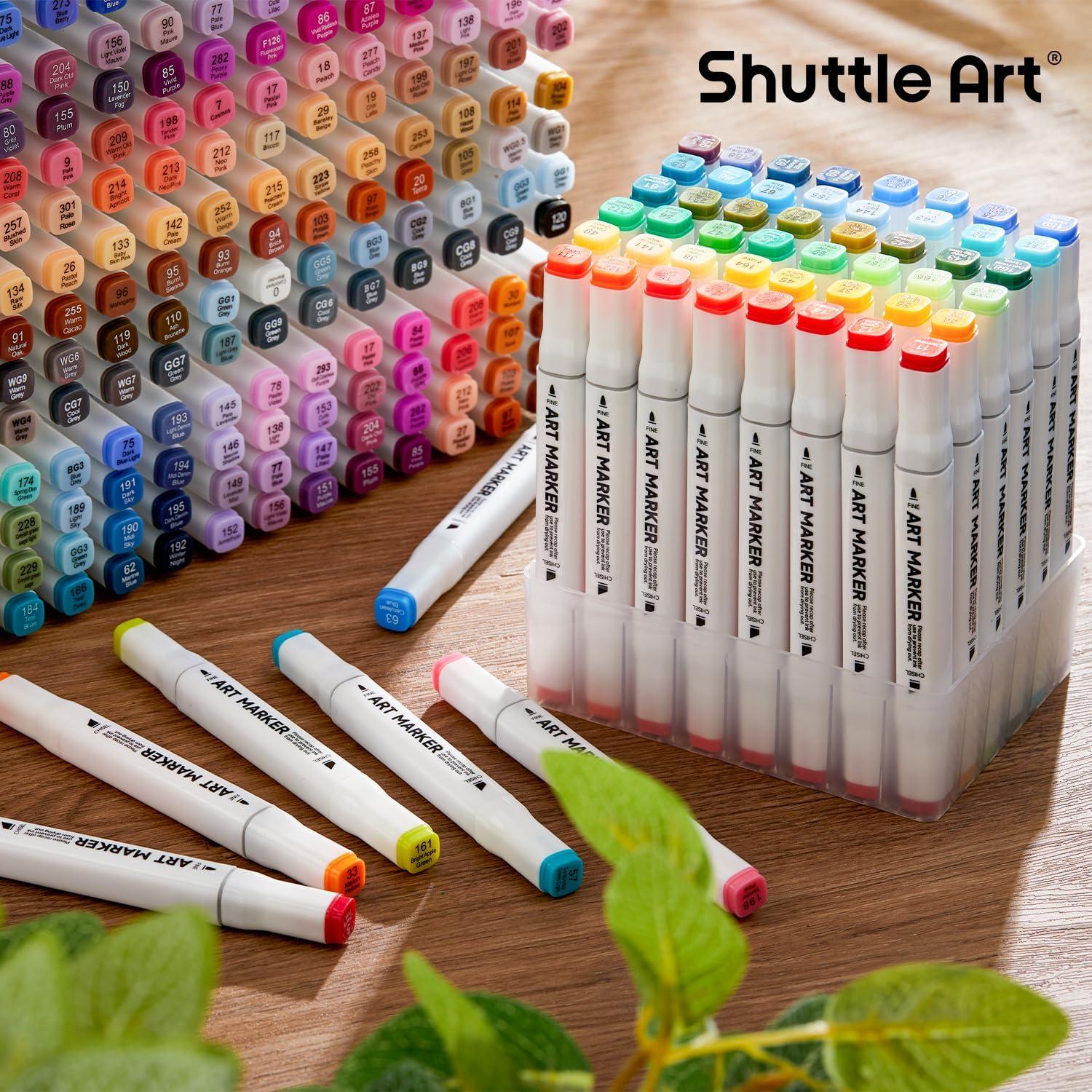Marcadores de Arte Shuttle Art 172 Colores Doble Punta