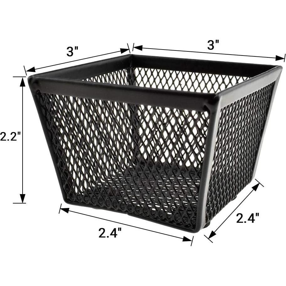 Soporte de Clips de Papel HAHIYO Negro 2 Piezas 7.6x7.6x5.6 cm