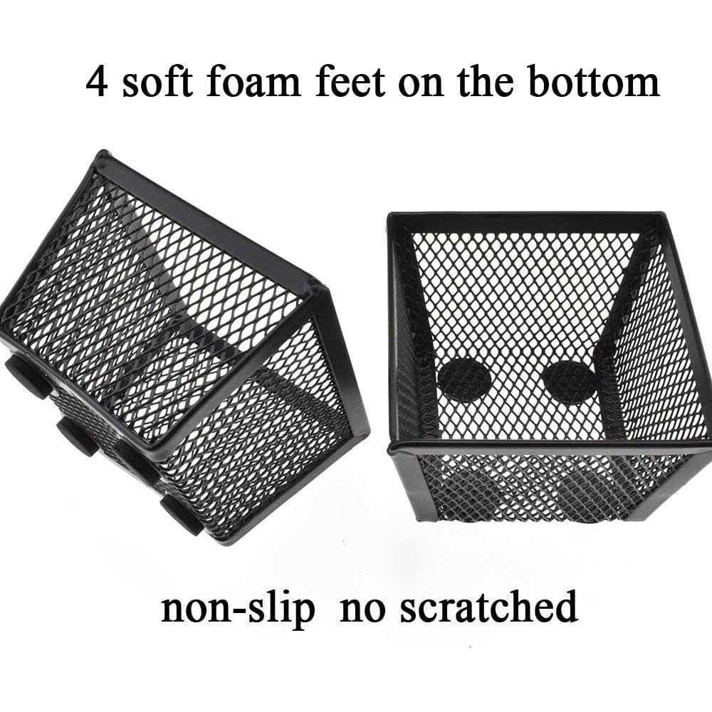 Soporte de Clips de Papel HAHIYO Negro 2 Piezas 7.6x7.6x5.6 cm