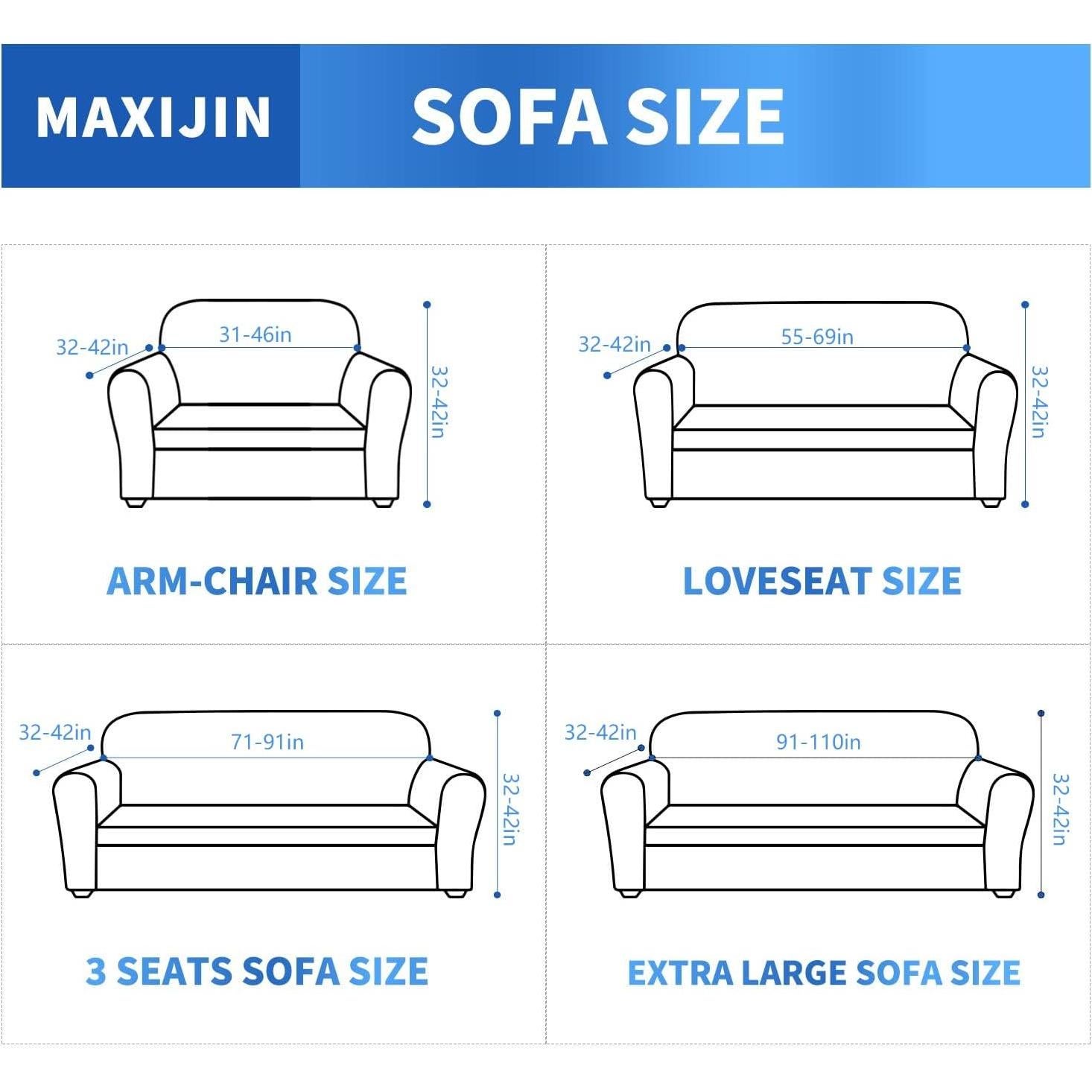 Funda de Sofá MAXIJIN Grande Beige Patrón Diamante