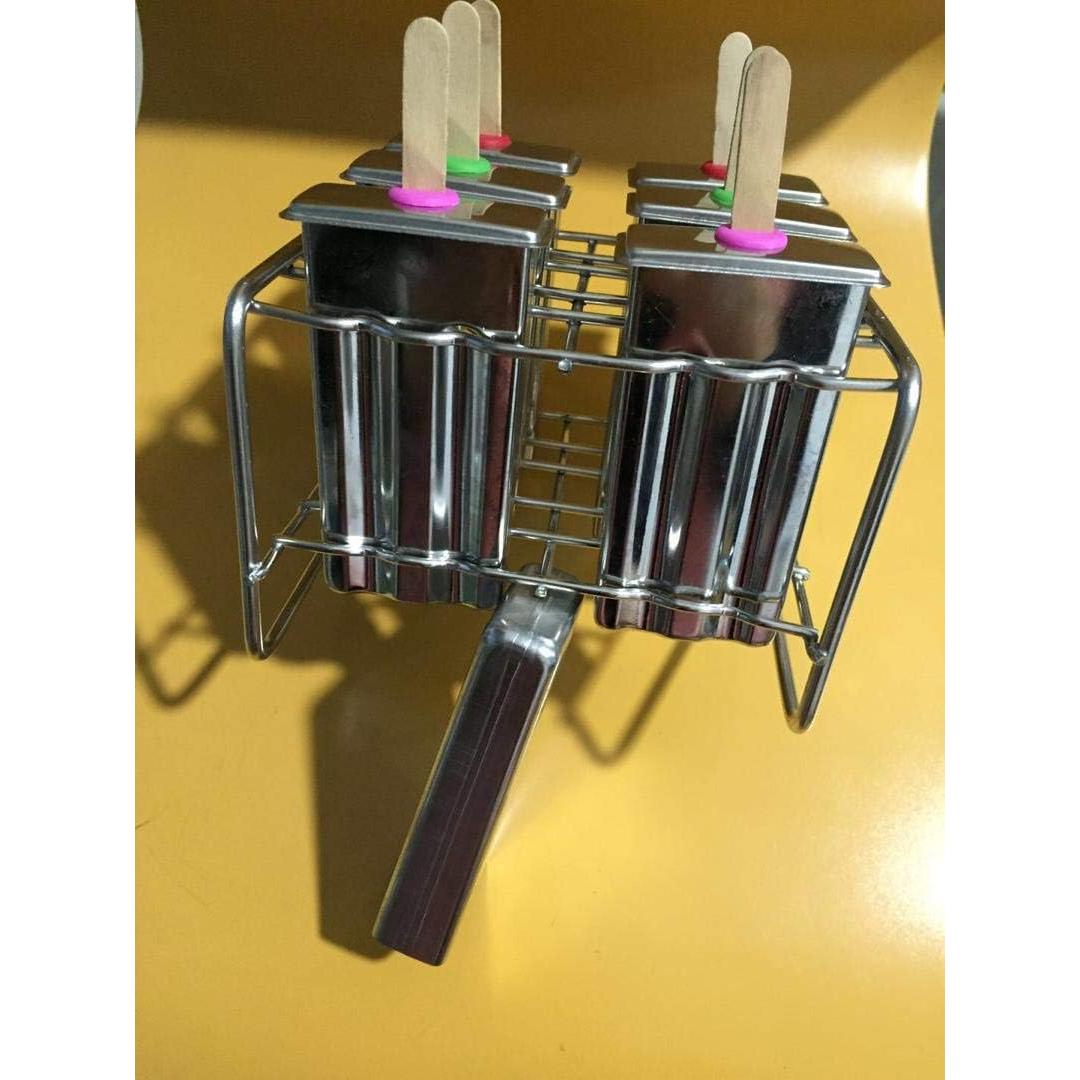 Moldes de Paletas de Acero Inoxidable Pizety - 6 Cavidades 100ml