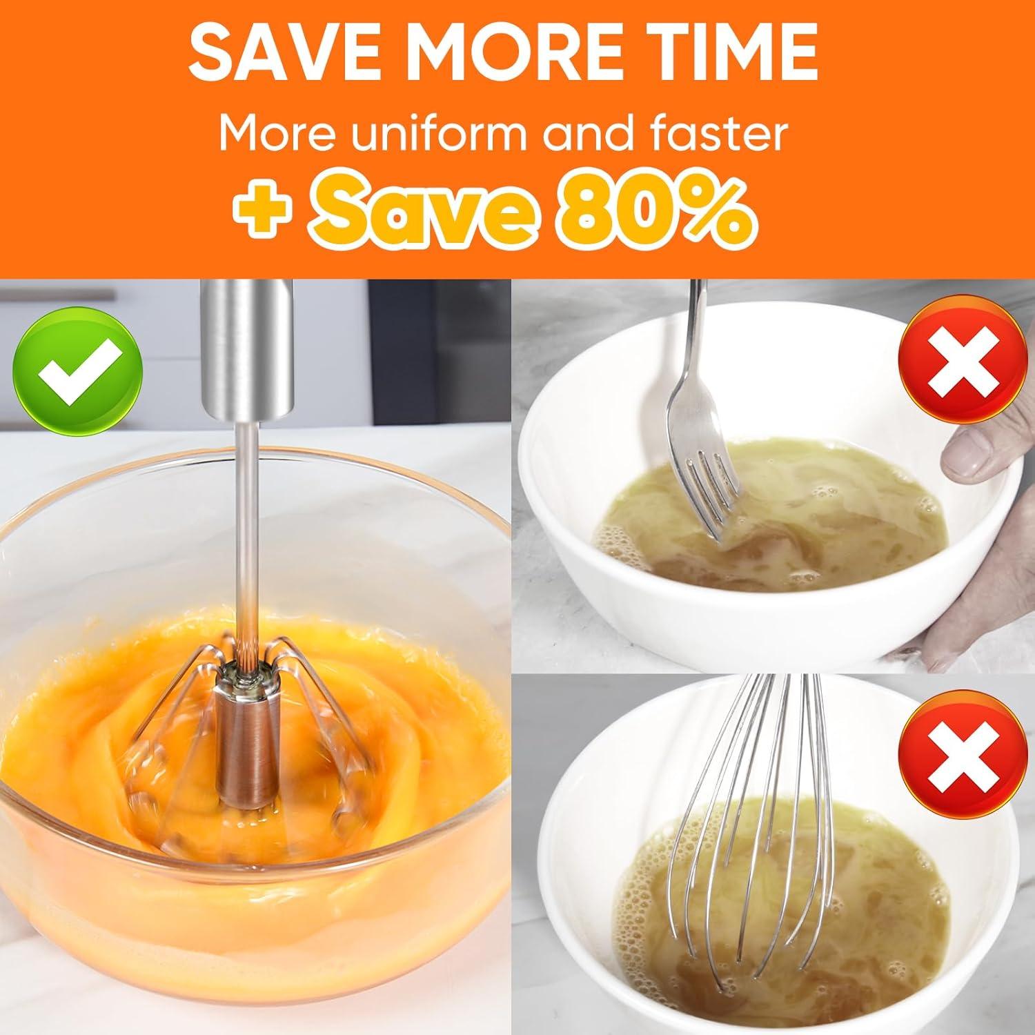 Batidor de Huevos Newness 30.48 CM Acero Inoxidable 2 Pack