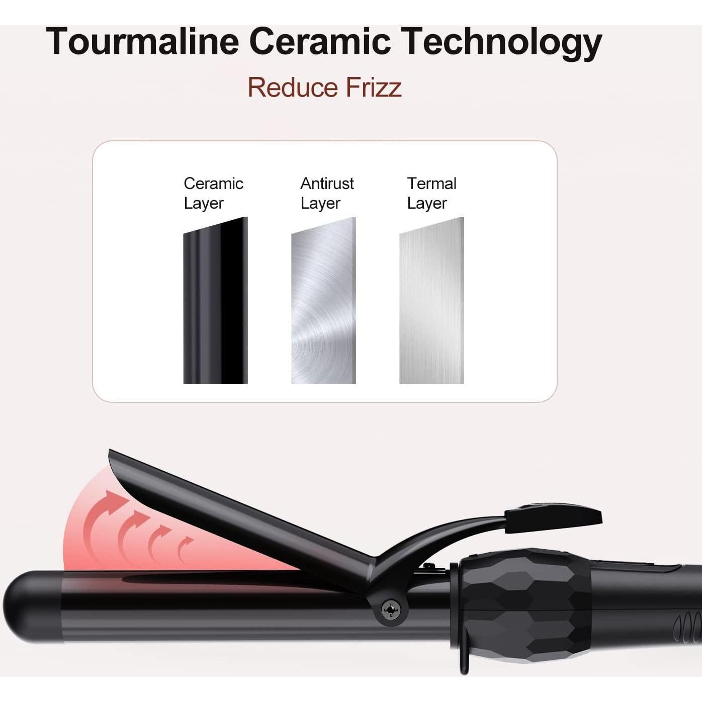 Rizador de Cabello LURA 1 Pulgada Cerámica 160/210°C