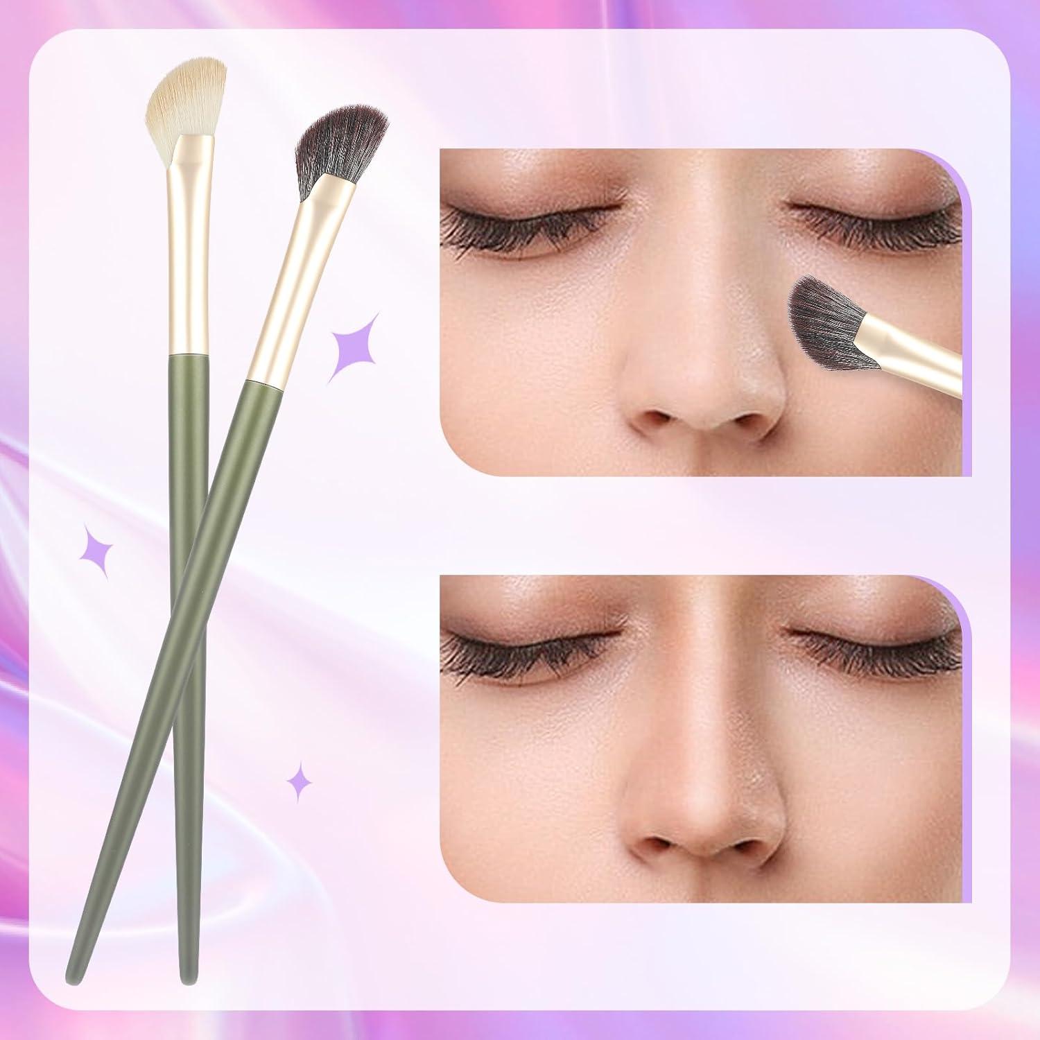 Brochas de Contorno de Nariz Thinp - 2 Piezas Anguladas