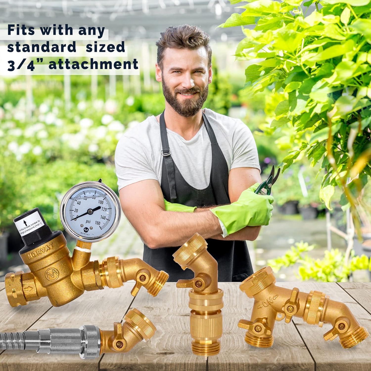 Codo de Manguera de Jardín Morvat 45 Grados Latón 3/4"