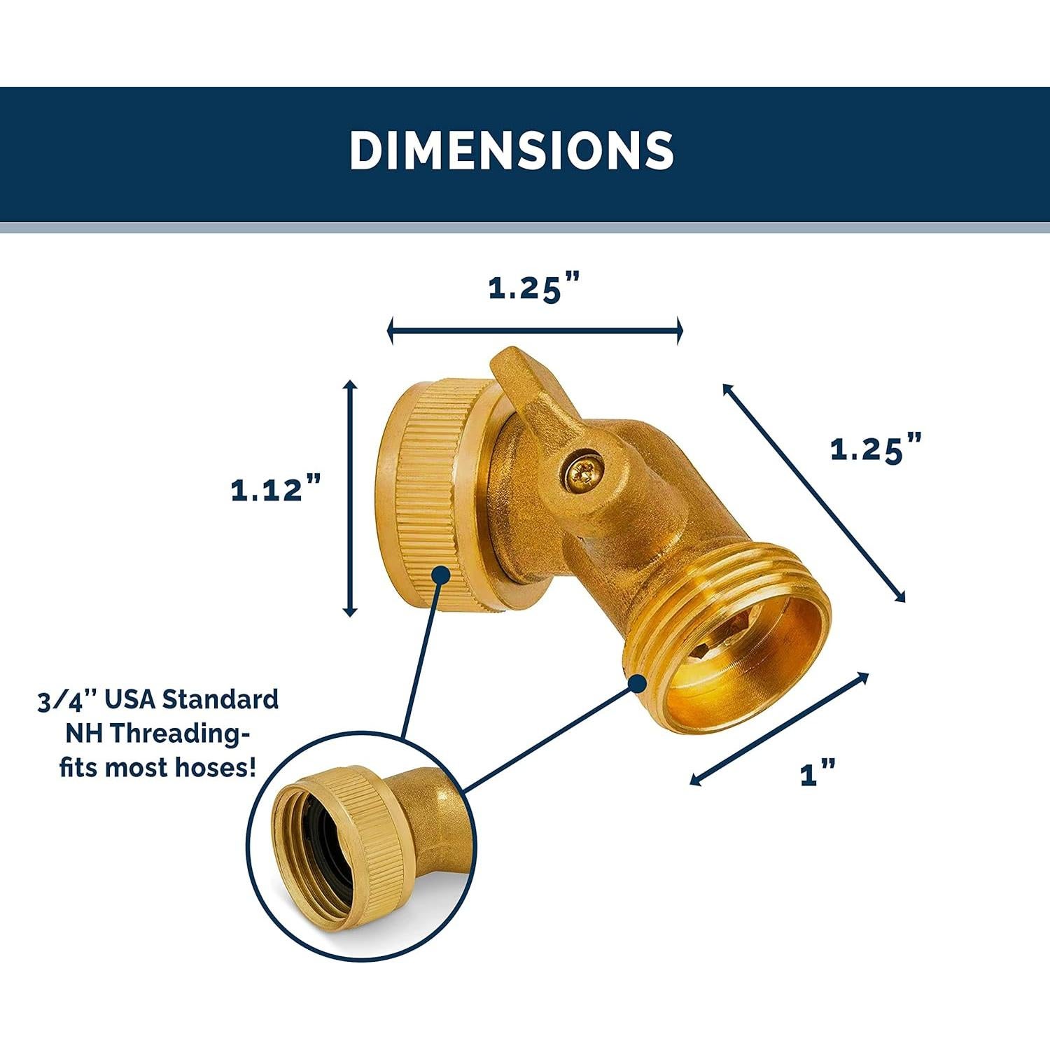 Codo de Manguera de Jardín Morvat 45 Grados Latón 3/4"