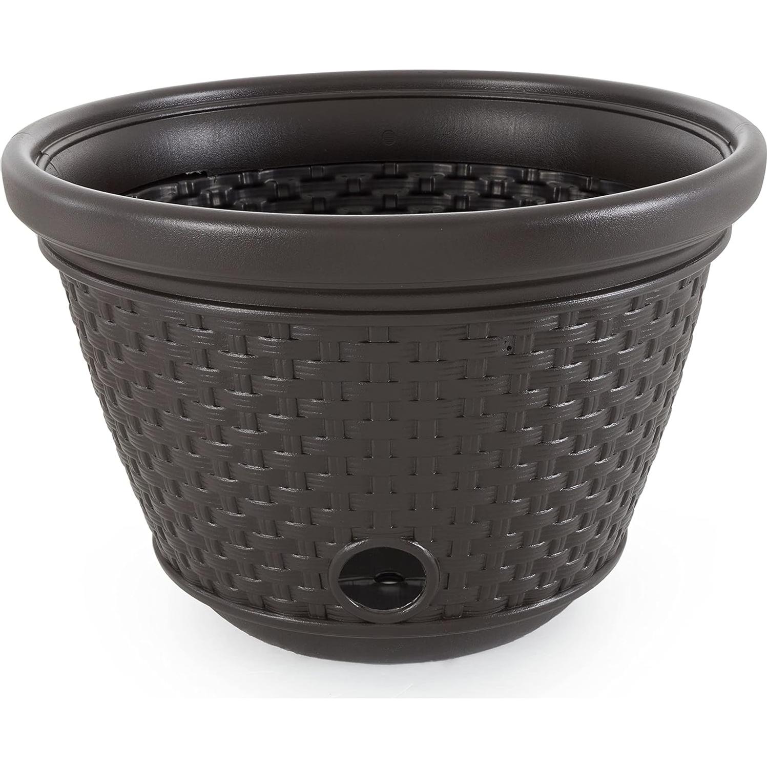 Maceta de Almacenamiento para Manguera Suncast 100 Pies Mimbre