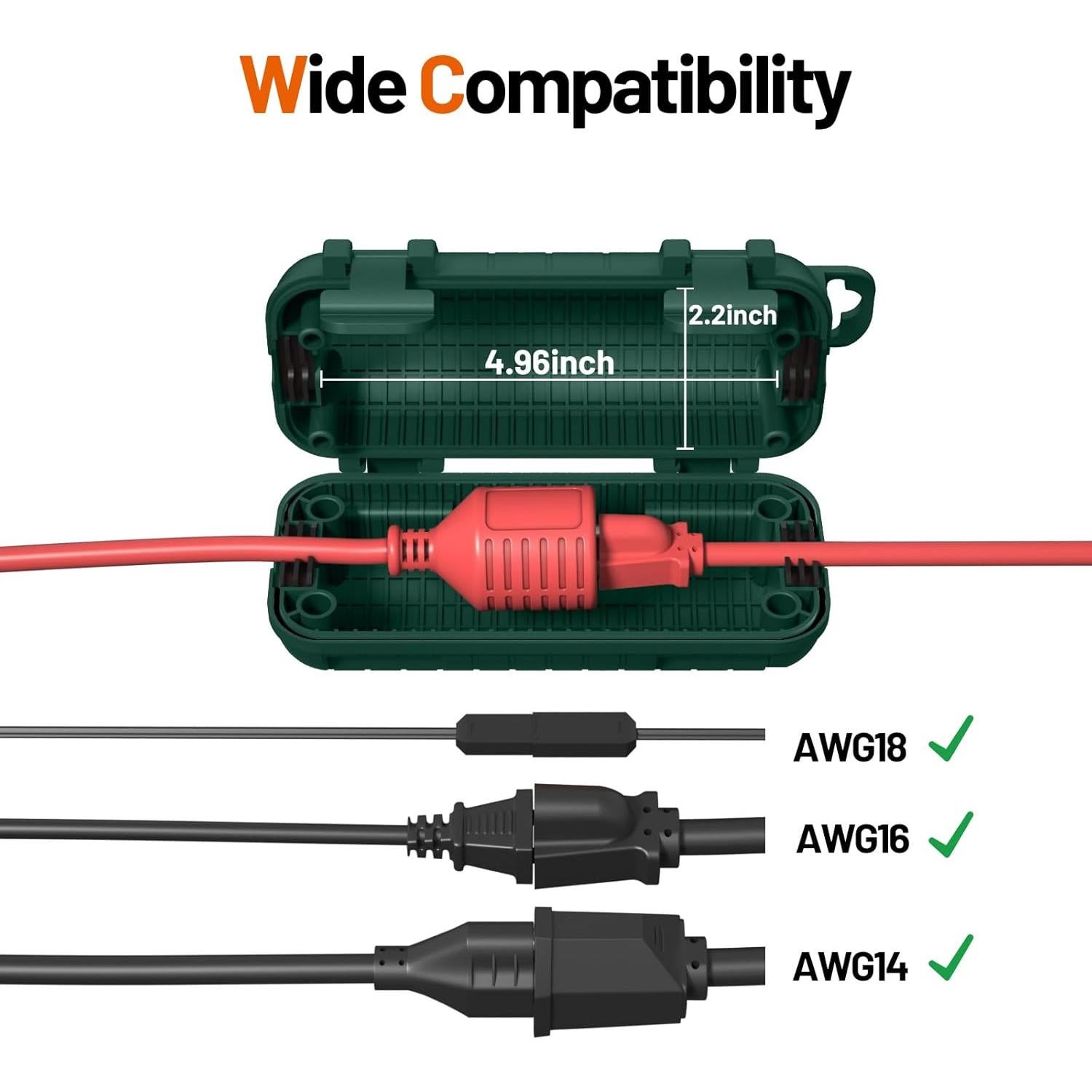 Cubierta de Cable de Extensión Impermeable CFMASTER 15.4cm