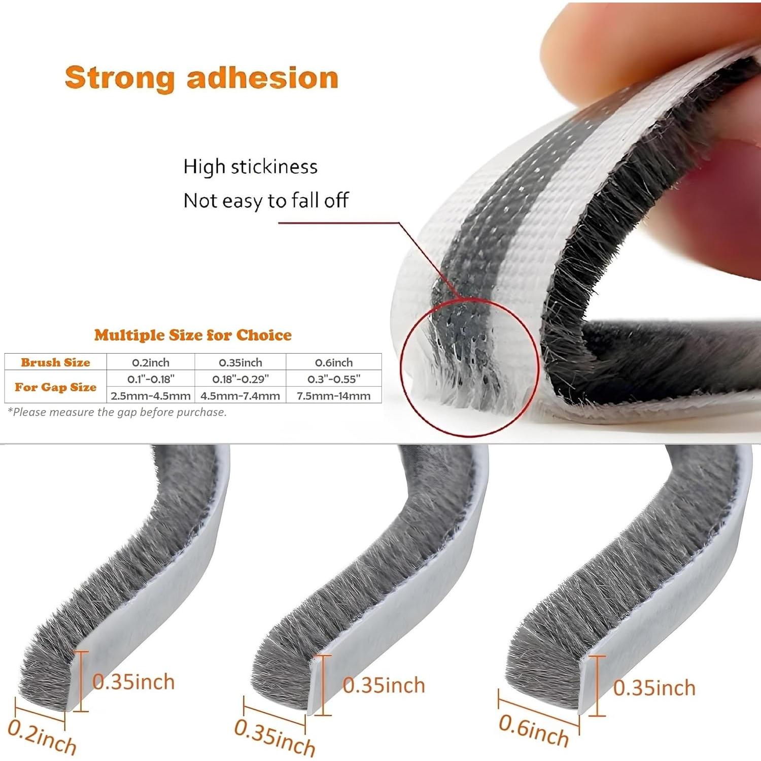 Cinta de Sellado Autoadhesiva CIKKIIO 10m Aislamiento Acústico Gris