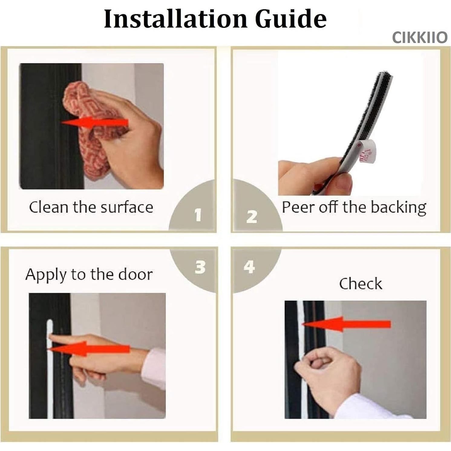 Cinta de Sellado Autoadhesiva CIKKIIO 10m Aislamiento Acústico Gris