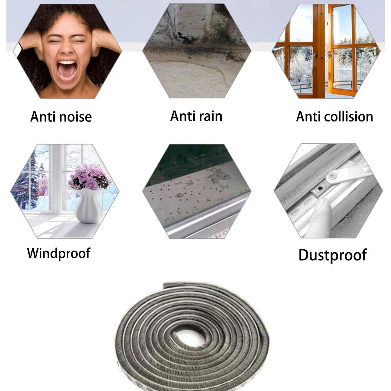 Cinta de Sellado Autoadhesiva CIKKIIO 10m Aislamiento Acústico Gris