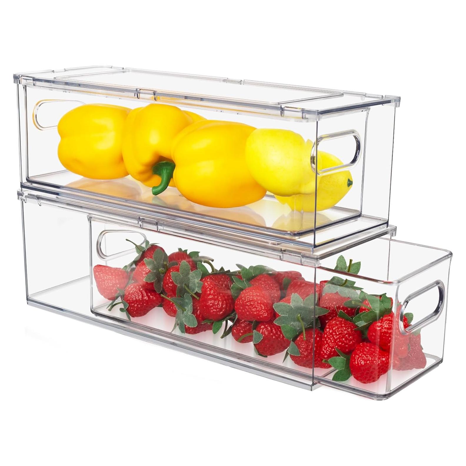 Organizadores Apilables para Refrigerador Abiudeng 2 Piezas