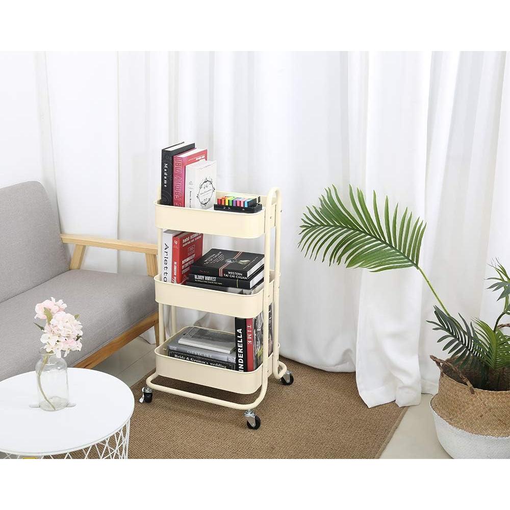 Carro de Utilidad Rodante Melody House 3 Niveles Beige