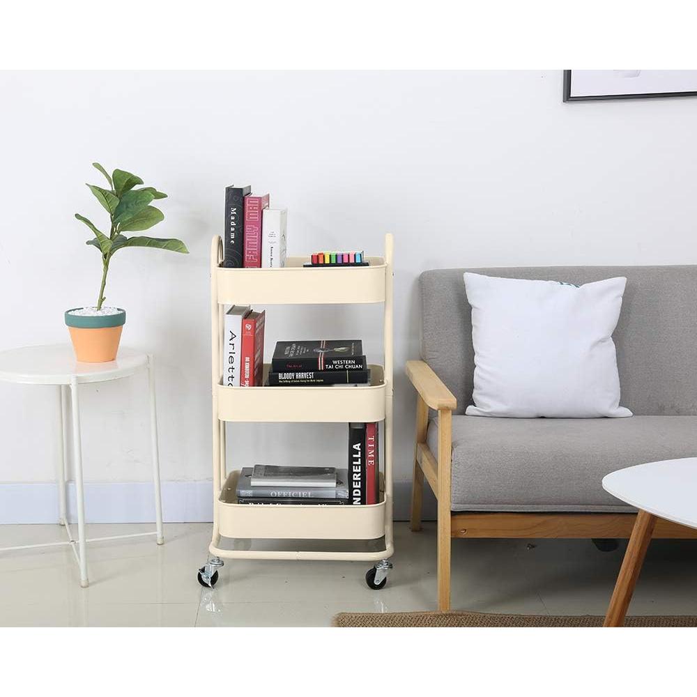 Carro de Utilidad Rodante Melody House 3 Niveles Beige