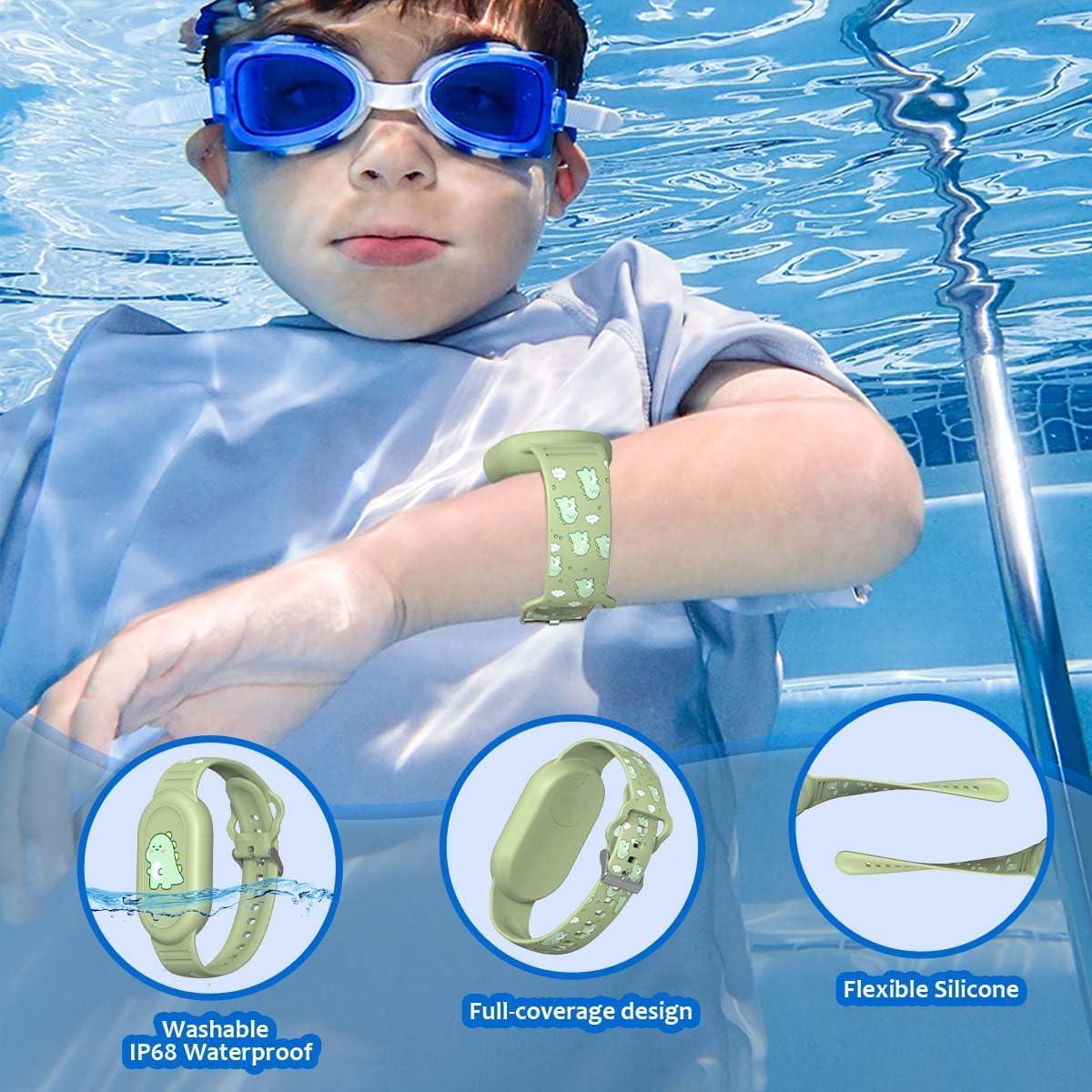 Pulsera de Silicona para Samsung SmartTag 2 - 2 Pack Dinosaurios y Ballenas