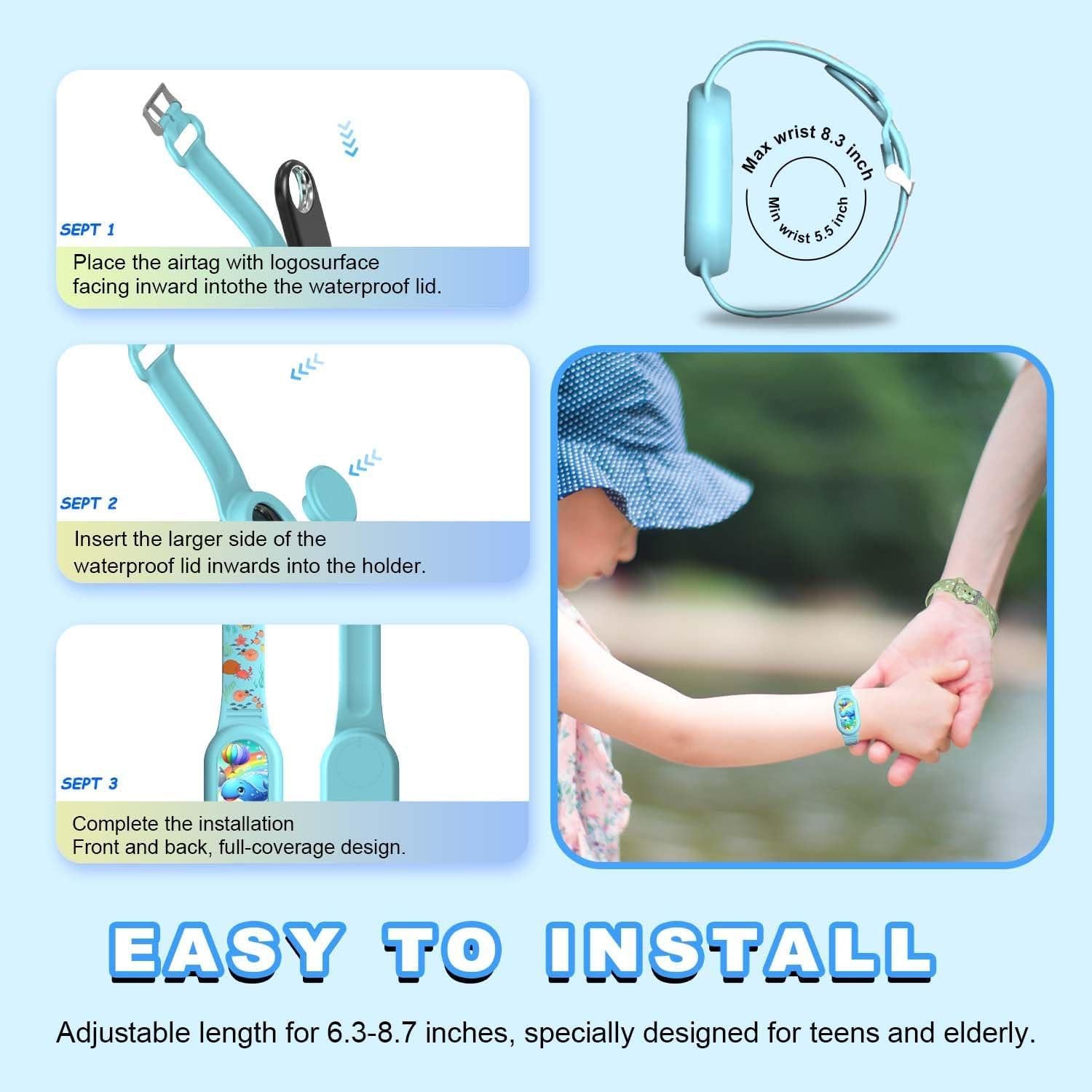 Pulsera de Silicona para Samsung SmartTag 2 - 2 Pack Dinosaurios y Ballenas