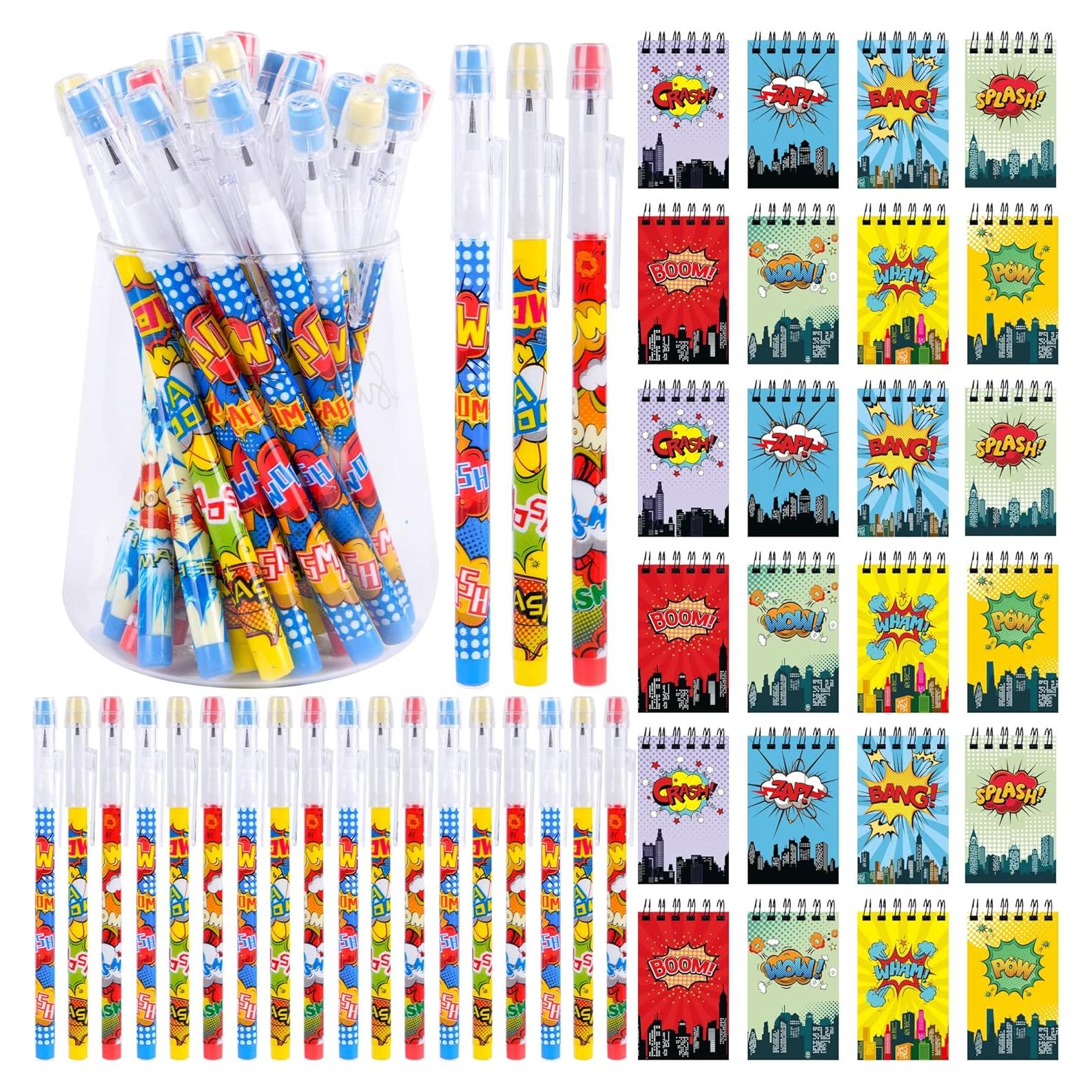 Set de 48 Piezas de Héroe Kolewo4ever Lápices y Notas