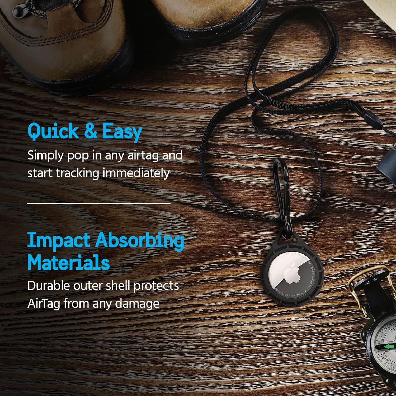 Funda Pelican Protector para Apple AirTag con Clip Carabiner